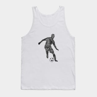Soccer player black and white Tank Top